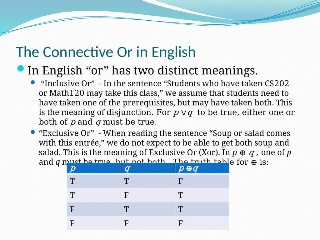The Foundations: Logic and Proofs Chapter 1, Part - slide 11 of 51