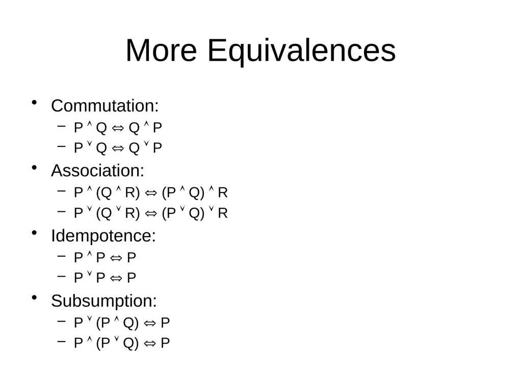 Propositional Logic Review Computability and Logic - slide 31 of 62