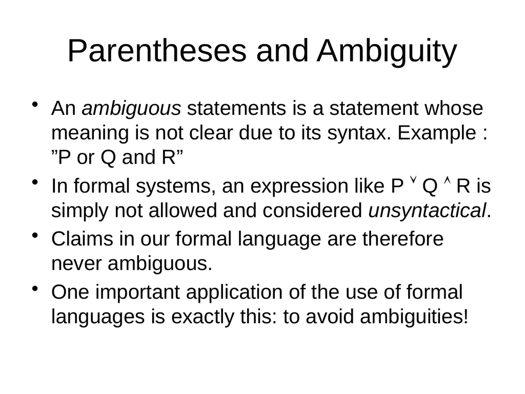 Propositional Logic Review Computability and Logic - slide 8 of 62