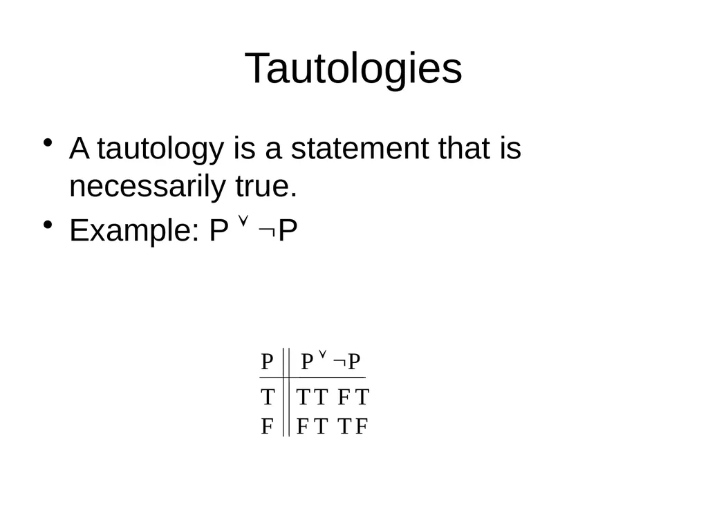 Propositional Logic Review Computability and Logic - slide 18 of 62