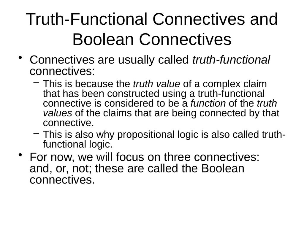 Propositional Logic Review Computability and Logic - slide 3 of 62