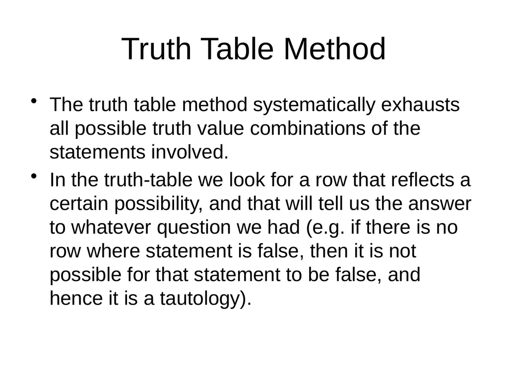 Propositional Logic Review Computability and Logic - slide 52 of 62