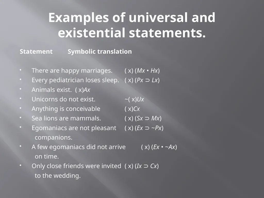 Quantifiers and logical inference Adapted from - slide 8 of 24