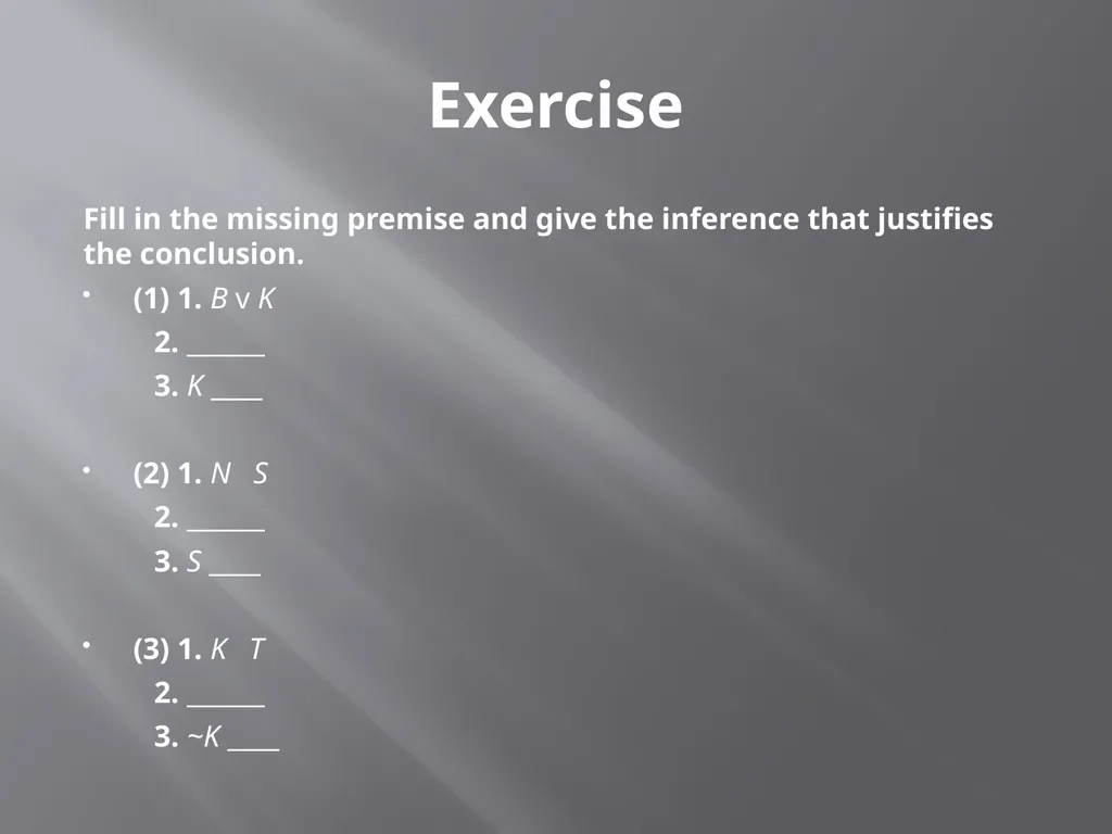 Quantifiers and logical inference Adapted from - slide 23 of 24