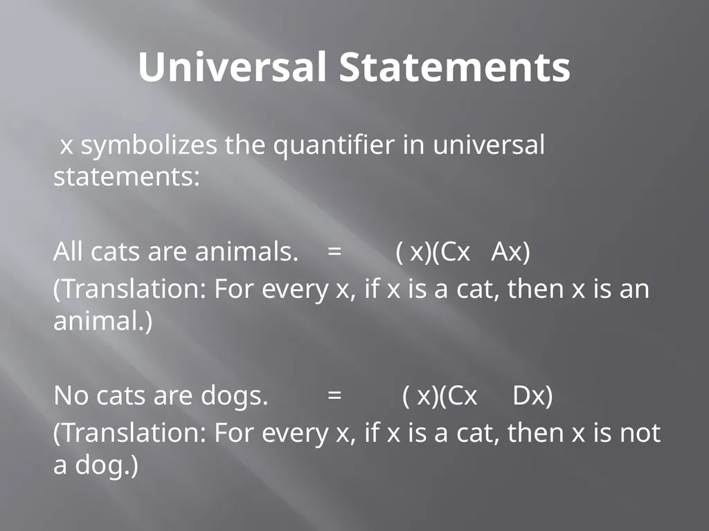 Quantifiers and logical inference Adapted from - slide 5 of 24