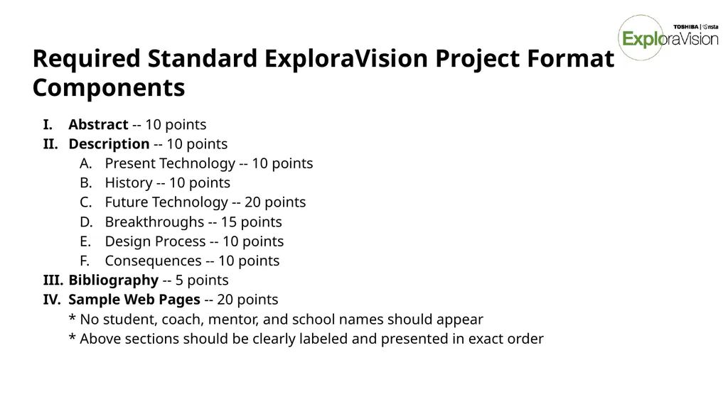 Toshiba/NSTA ExploraVision Introducing STEM - slide 14 of 24