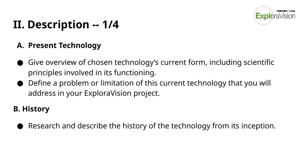 Toshiba/NSTA ExploraVision Introducing STEM - slide 17 of 24