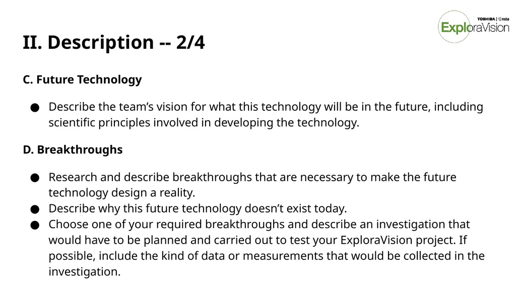 Toshiba/NSTA ExploraVision Introducing STEM - slide 18 of 24