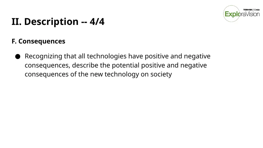 Toshiba/NSTA ExploraVision Introducing STEM - slide 20 of 24