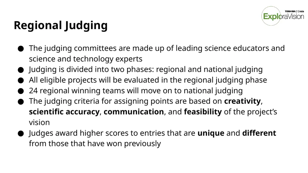Toshiba/NSTA ExploraVision Introducing STEM - slide 23 of 24