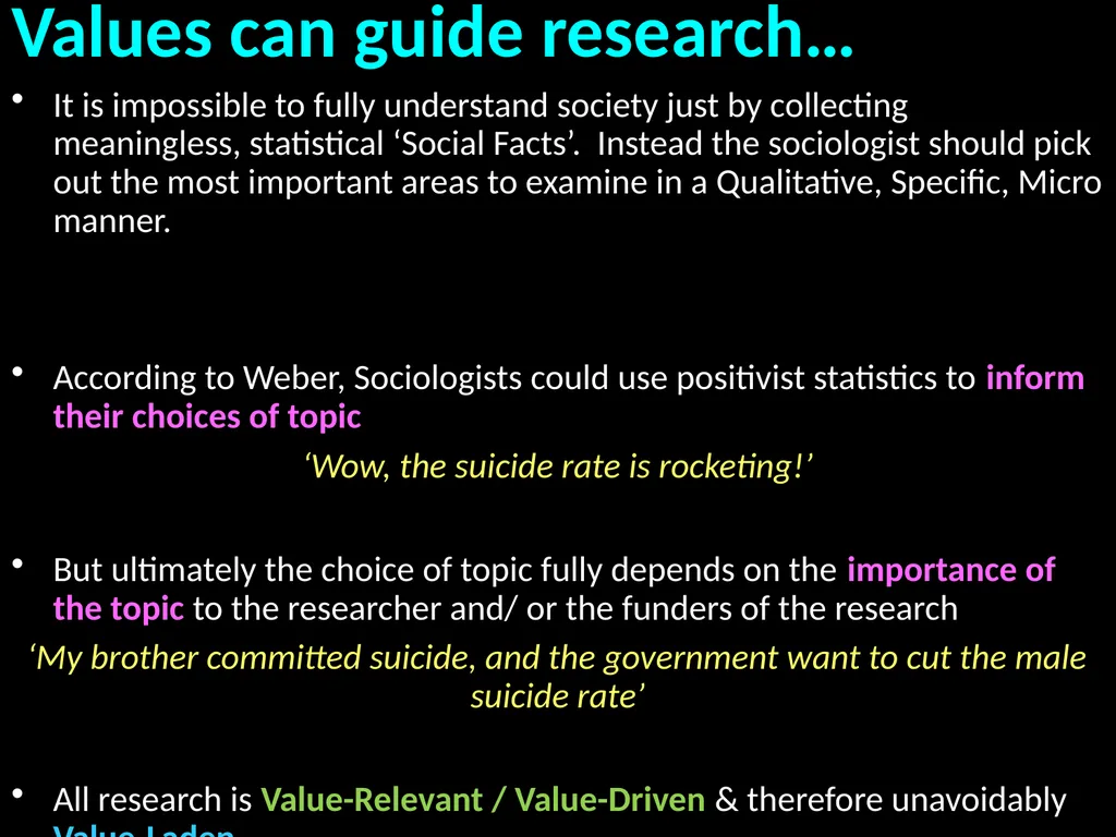 Values in Sociology Start: Key Terms Essay - slide 12 of 17