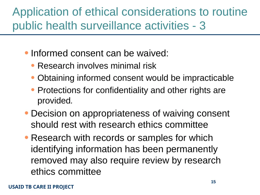 [insert Speaker Name Date & Location here] Ethics - slide 15 of 18