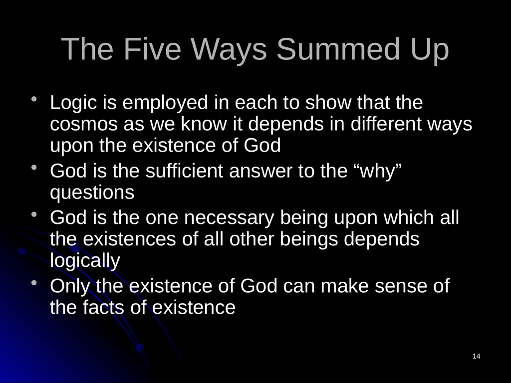 1 Life’s Ultimate Questions “Aquinas” Christopher - slide 14 of 25