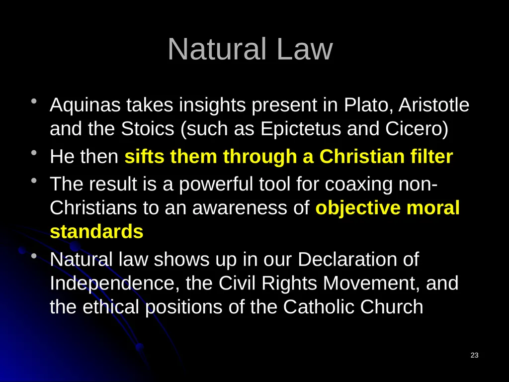 1 Life’s Ultimate Questions “Aquinas” Christopher - slide 23 of 25