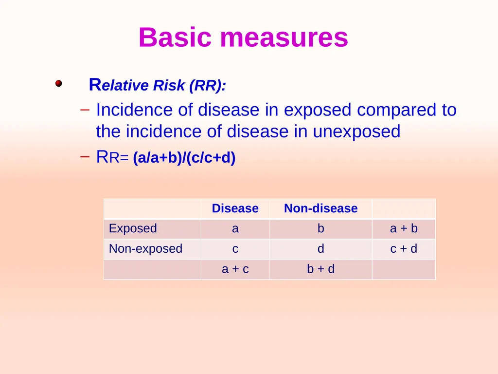 Cohort studies Training course in research - slide 19 of 31
