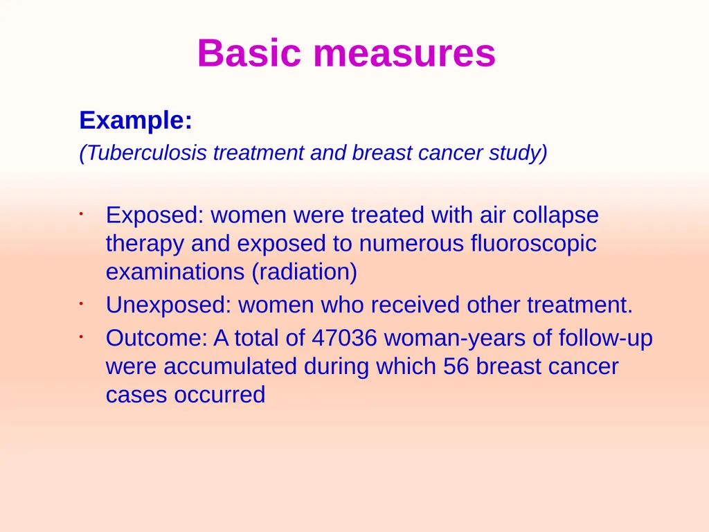 Cohort studies Training course in research - slide 21 of 31