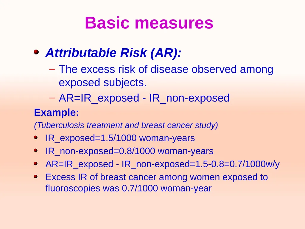 Cohort studies Training course in research - slide 23 of 31