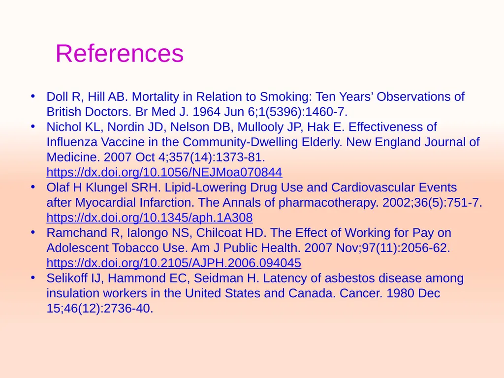 Cohort studies Training course in research - slide 30 of 31
