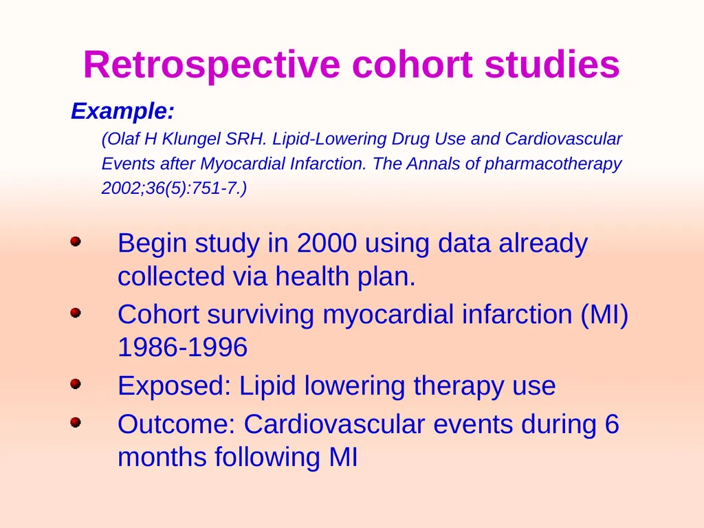 Cohort studies Training course in research - slide 13 of 31