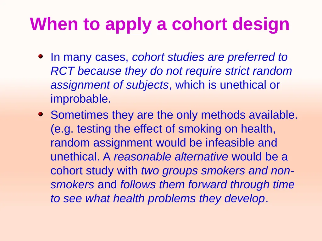Cohort studies Training course in research - slide 27 of 31