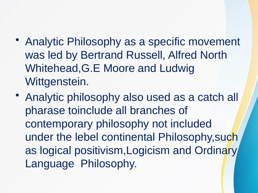 An Analytic Philosophy :Overview Presented By: - slide 3 of 8