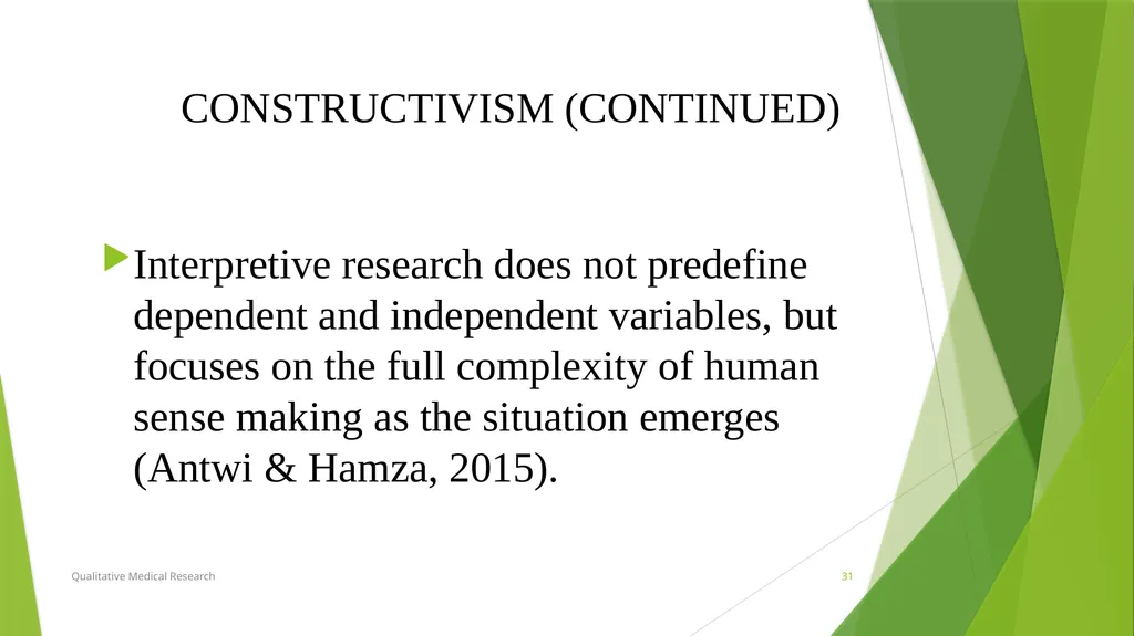 RESEARCH PARADIGMS Course Instructor: DR. Rania - slide 31 of 42