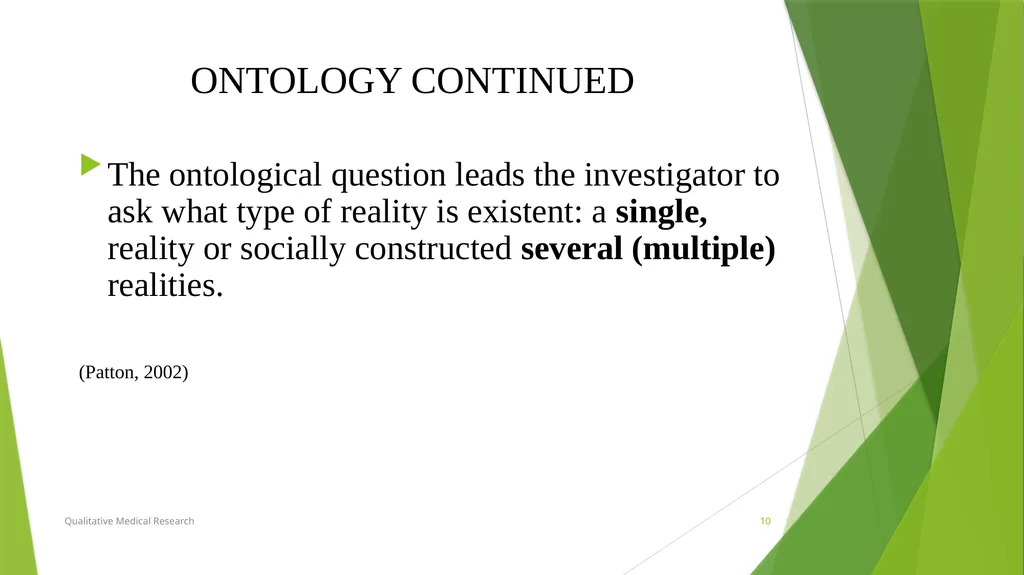RESEARCH PARADIGMS Course Instructor: DR. Rania - slide 10 of 42