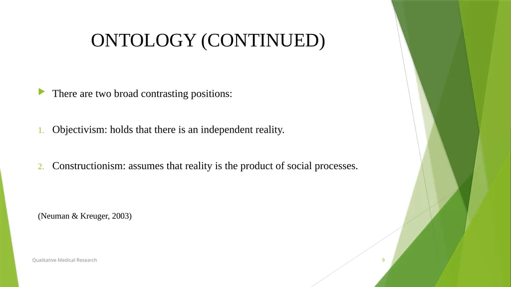 RESEARCH PARADIGMS Course Instructor: DR. Rania - slide 9 of 42