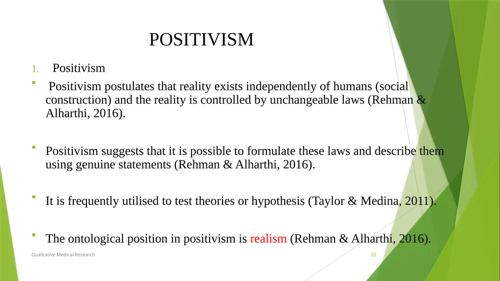 RESEARCH PARADIGMS Course Instructor: DR. Rania - slide 22 of 42
