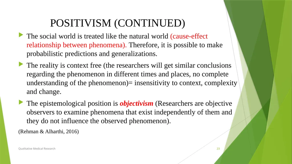 RESEARCH PARADIGMS Course Instructor: DR. Rania - slide 23 of 42