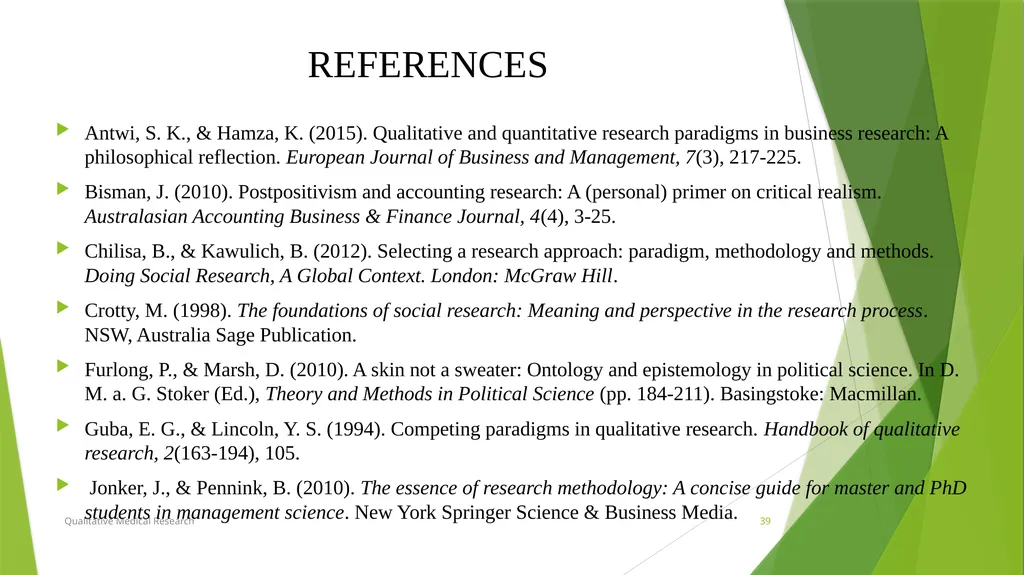 RESEARCH PARADIGMS Course Instructor: DR. Rania - slide 39 of 42