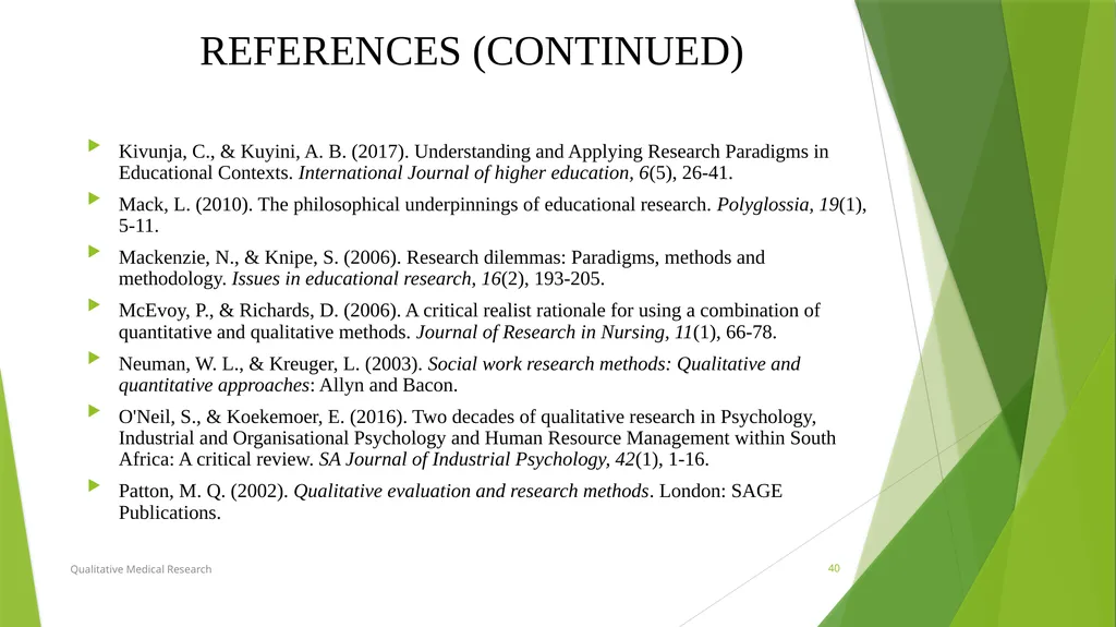 RESEARCH PARADIGMS Course Instructor: DR. Rania - slide 40 of 42