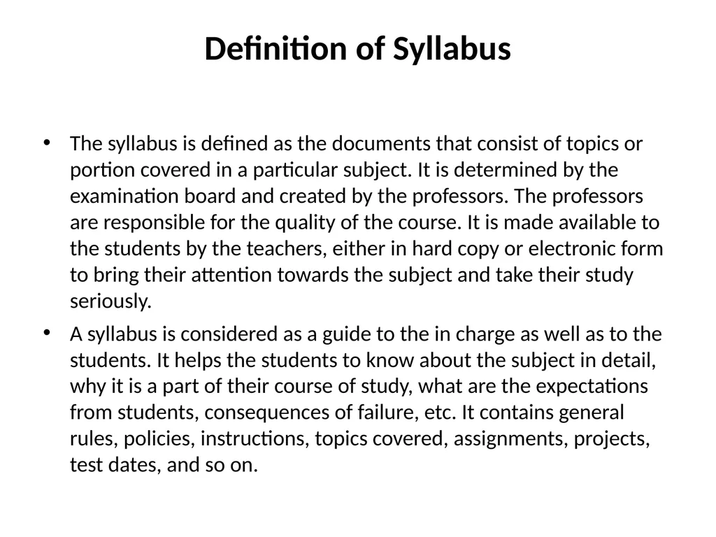 Difference Between Syllabus and Curriculum P-09 - slide 2 of 8