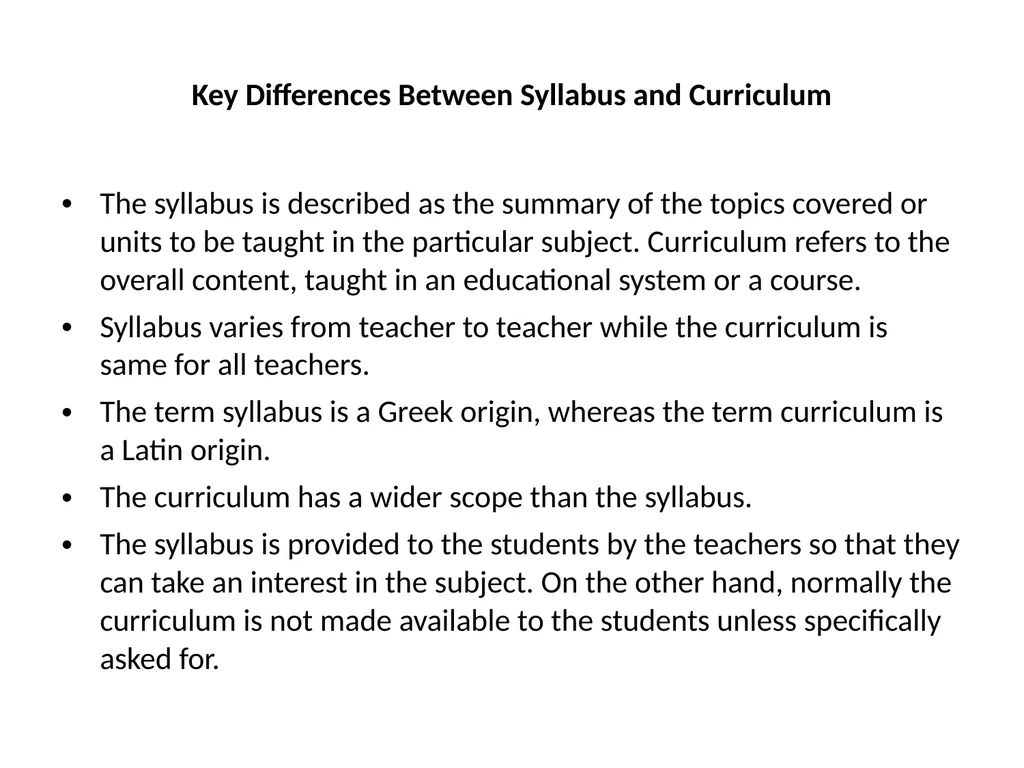 Difference Between Syllabus and Curriculum P-09 - slide 6 of 8