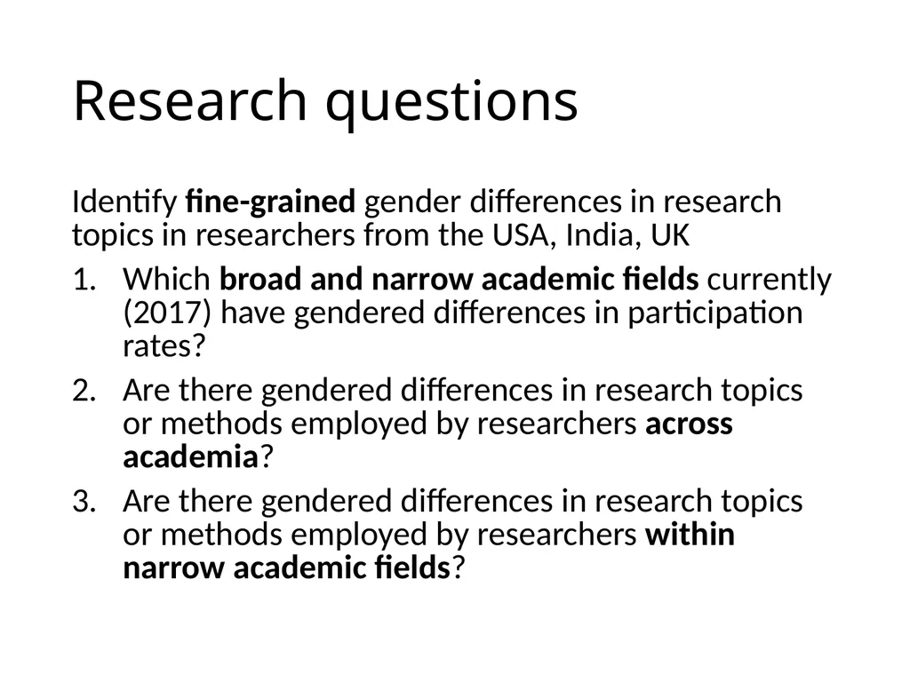 Research method choice, citation impact and gender - slide 6 of 21