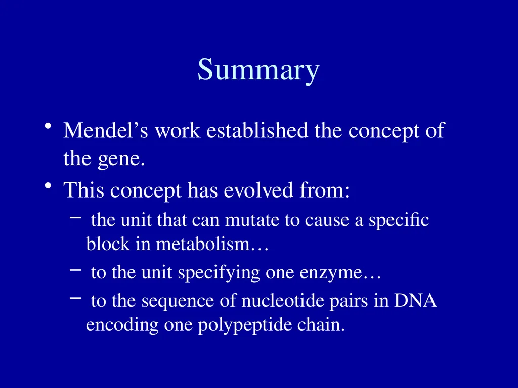 What is a gene? Definitions of the gene The gene - slide 15 of 16