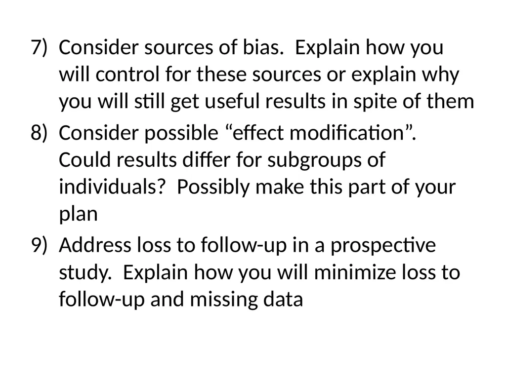 Experimental Plan and Study Design Janice Weinberg - slide 4 of 8