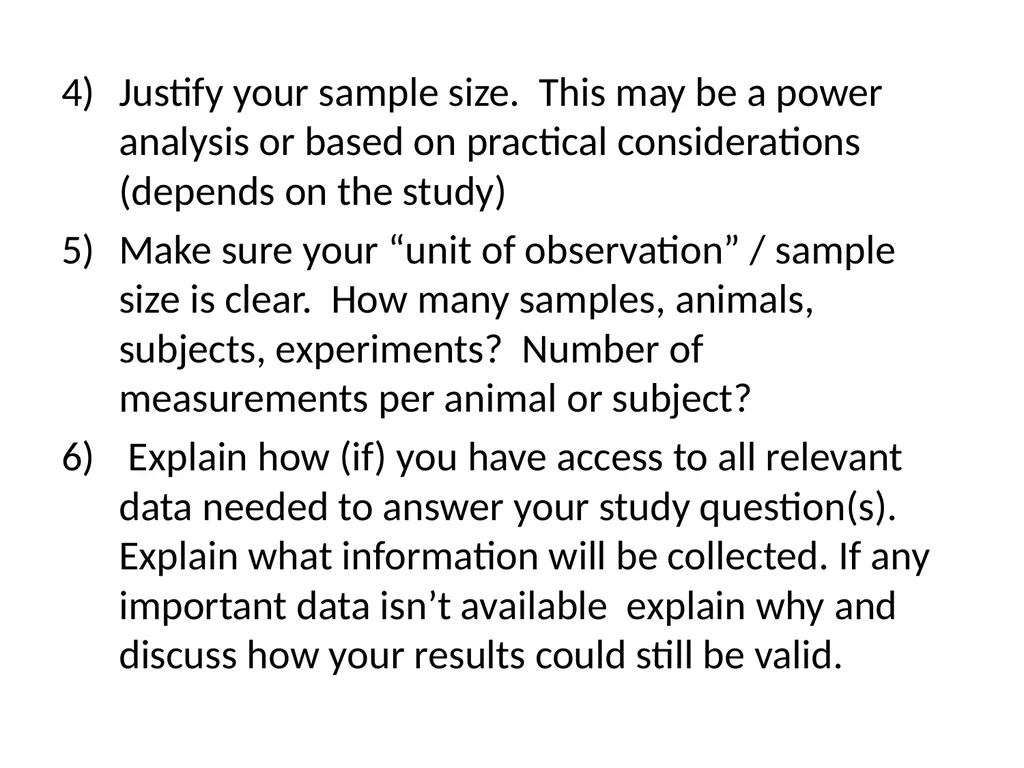 Experimental Plan and Study Design Janice Weinberg - slide 3 of 8