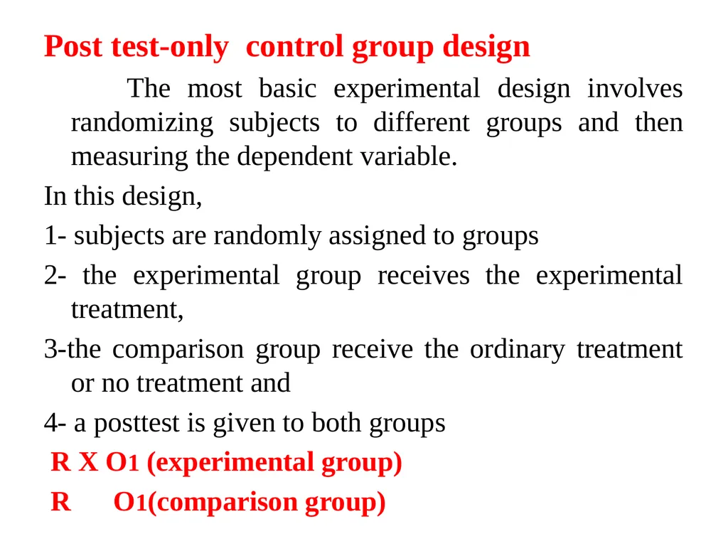 Research Design Unit SIX Part 1 EXPERIMENTAL - slide 11 of 34