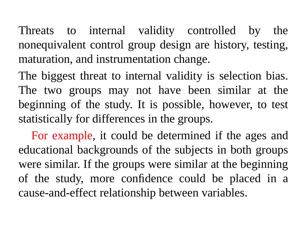 Research Design Unit SIX Part 1 EXPERIMENTAL - slide 23 of 34
