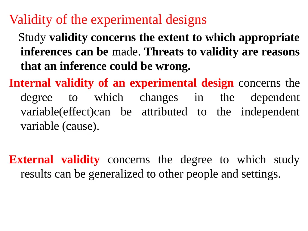 Research Design Unit SIX Part 1 EXPERIMENTAL - slide 27 of 34