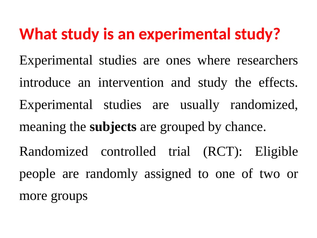Research Design Unit SIX Part 1 EXPERIMENTAL - slide 2 of 34