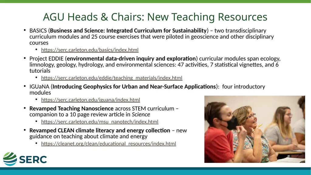 AGU Heads & Chairs: New Departmental Resources - slide 3 of 3