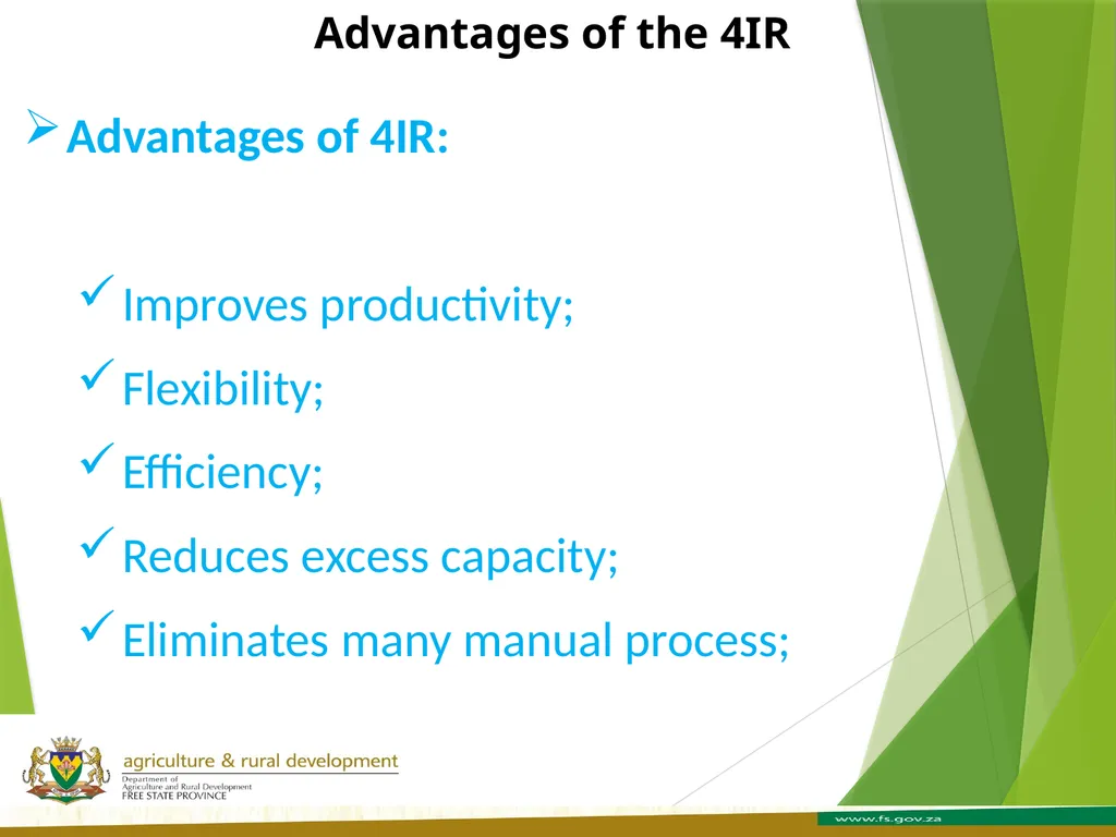 FREE STATE PROVINCE AGRICULTURE AND RURAL - slide 10 of 31