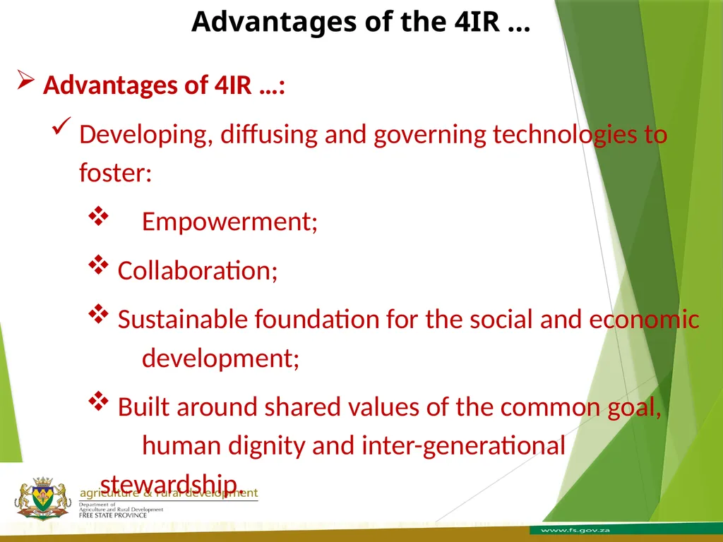 FREE STATE PROVINCE AGRICULTURE AND RURAL - slide 11 of 31