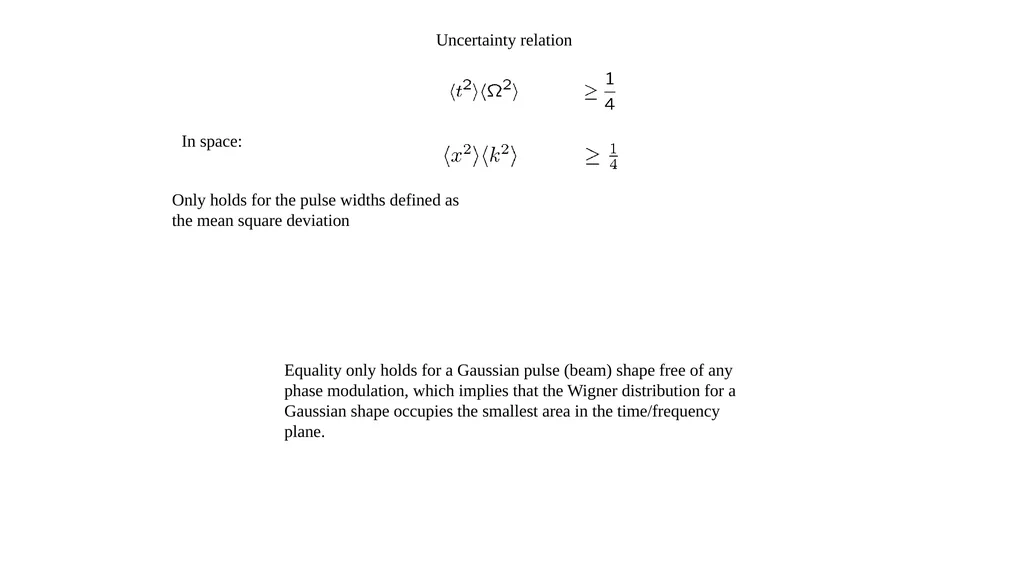 LIGHT-MATTER INTERACTION Time-Bandwidth product to - slide 27 of 32