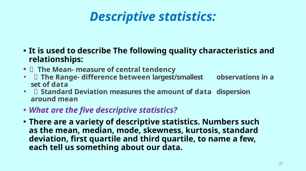 بسم الله الرحمن الرحيم Statistical Tools of - slide 30 of 59