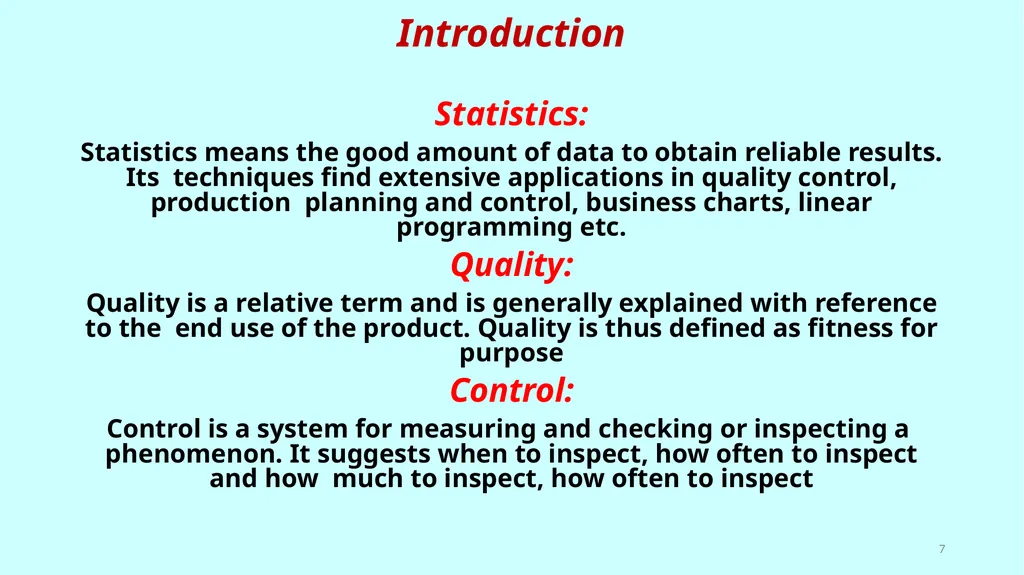 بسم الله الرحمن الرحيم Statistical Tools of - slide 7 of 59