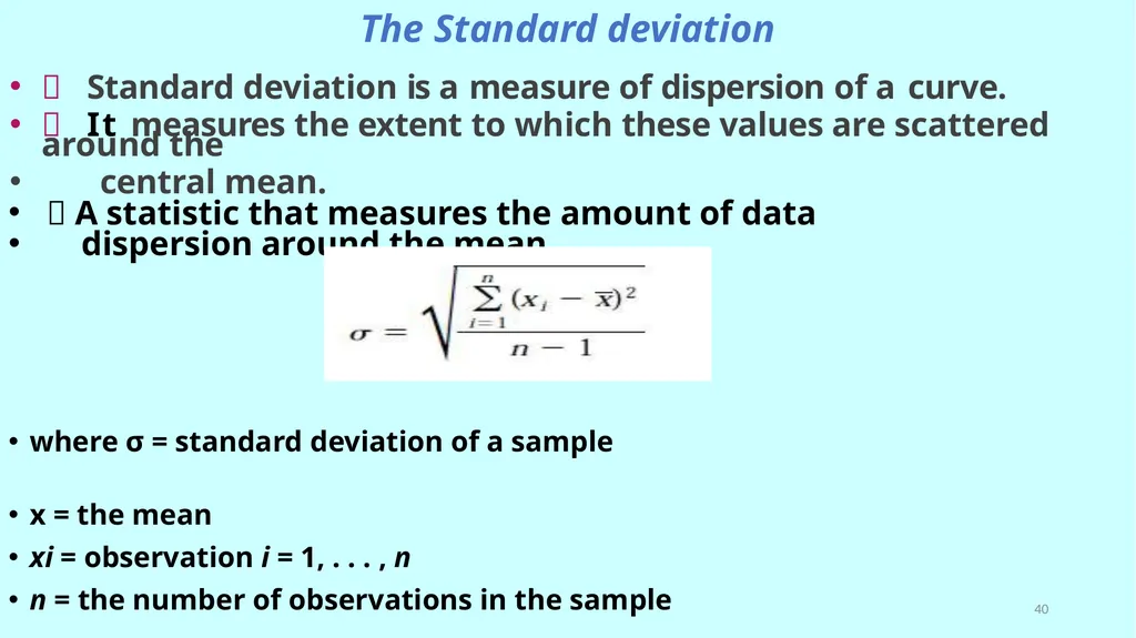 بسم الله الرحمن الرحيم Statistical Tools of - slide 40 of 59