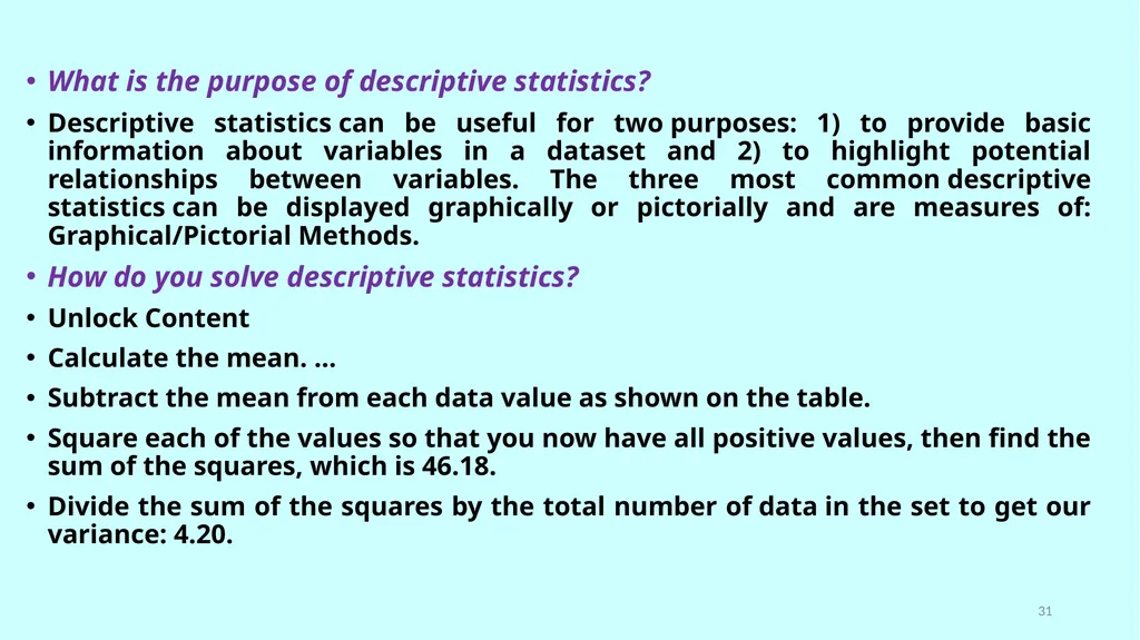 بسم الله الرحمن الرحيم Statistical Tools of - slide 31 of 59